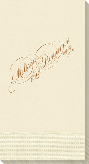 Romantic Script Guest Towels